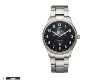 Mondphasenuhr , Herren Mondphasenuhr , Mondphasenuhr mit Titangliederband